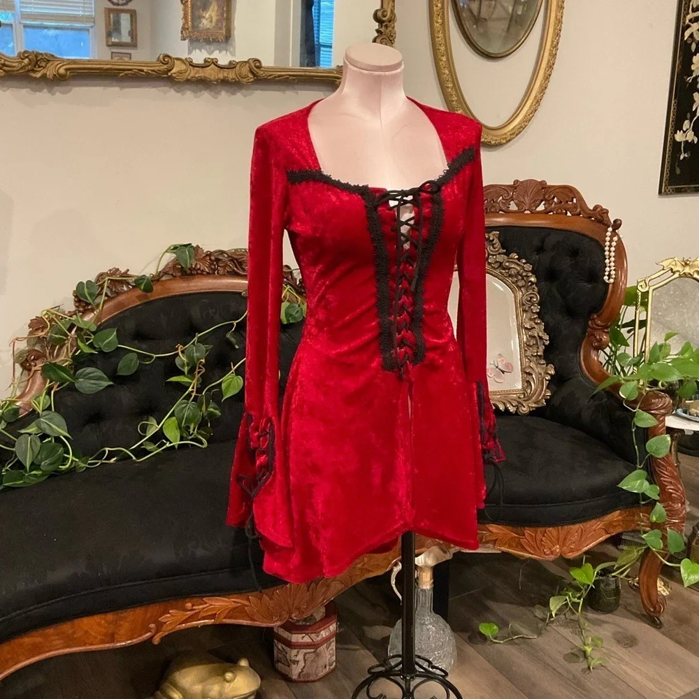 vintage red dress 90s Vintage 90s Scarlett Red Slip Dress Call Me The Breeze